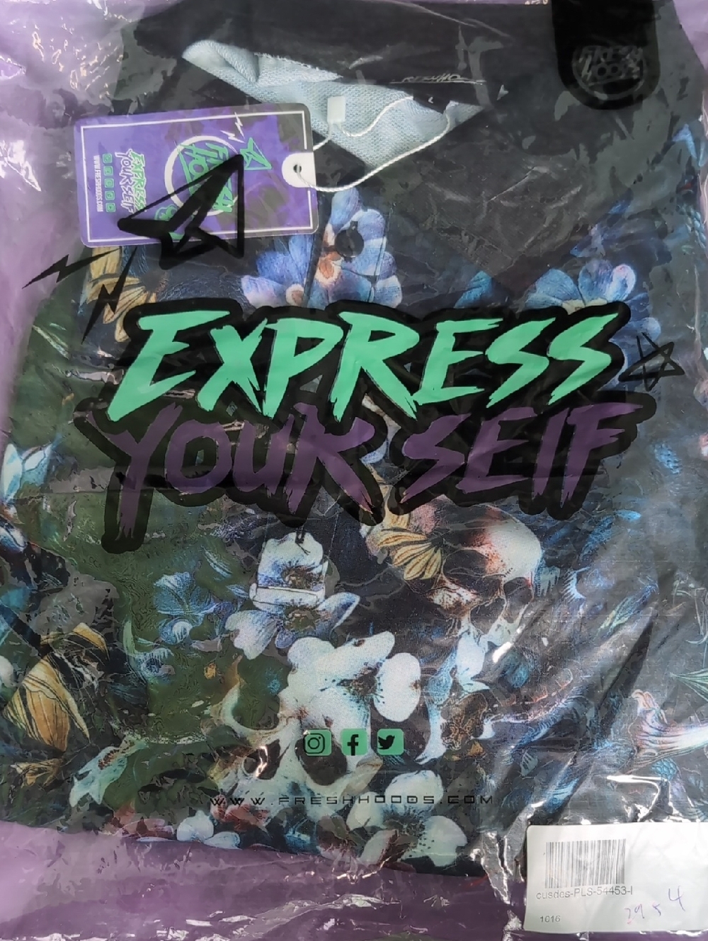 Express Yourself Floral Graphic Men’s Shirt- L